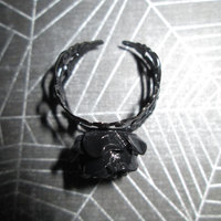 Black Rose Ring with Filigree Base - Thumbnail 2