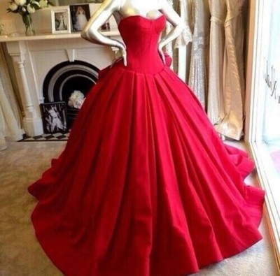 Beauty Sweetheart Red Charming Prom Dress Fashion Glorious Ball Gown Wedding Dress