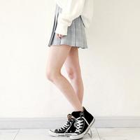 Free Shipping Korean Style Checkered plaids Uniform Pleated Skirt - Thumbnail 2