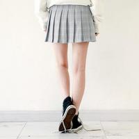 Free Shipping Korean Style Checkered plaids Uniform Pleated Skirt - Thumbnail 3
