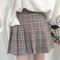 Chic Style Korean College Checkered Plaids Pleated Skirt Student Skirt - Thumbnail 2