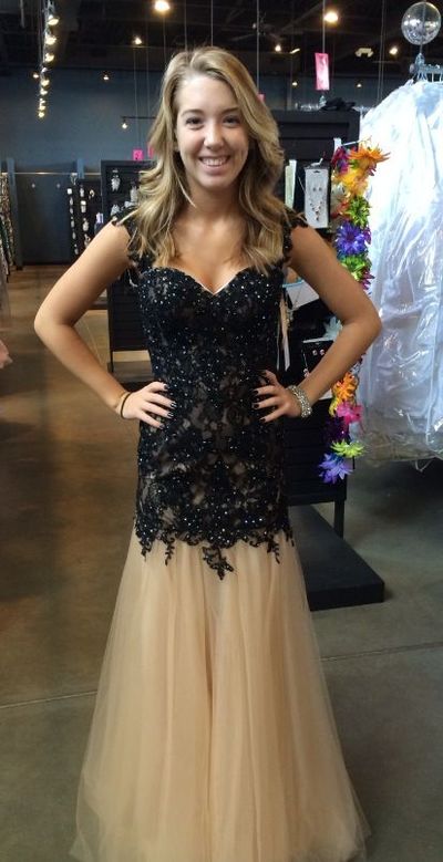 Sexy Black Lace Tulle Sleeveless long Prom Dress,party evening dress