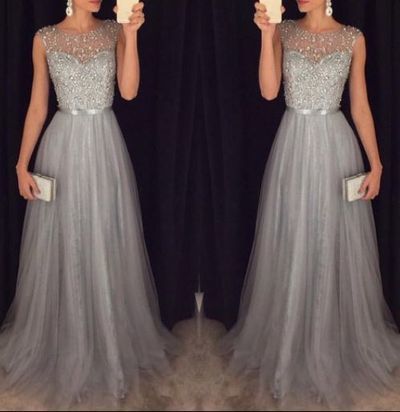 gray prom dress, charming prom dress, long prom dress, 2016 online prom dress, party dress, BD15868