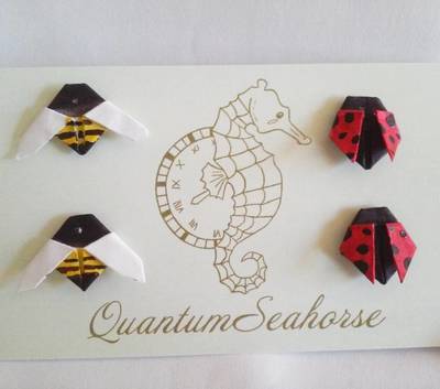Origami Ladybug or/and Bumblebee studs