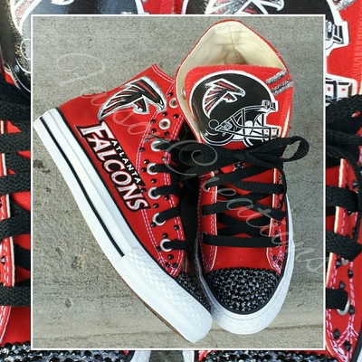 Adult High-Top Custom Falcons Converse (Size 4-9)