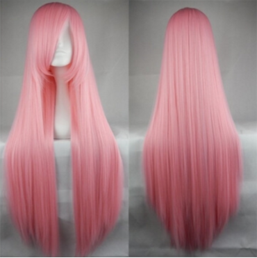 Kawaii cosplay pink straight hair wig