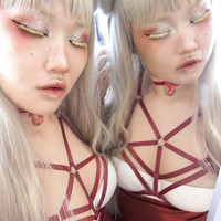 Deep Red Loli Harness - Thumbnail 4