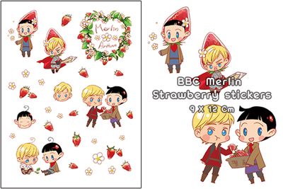 BBC Merlin - stickers - Merlin + Arthur