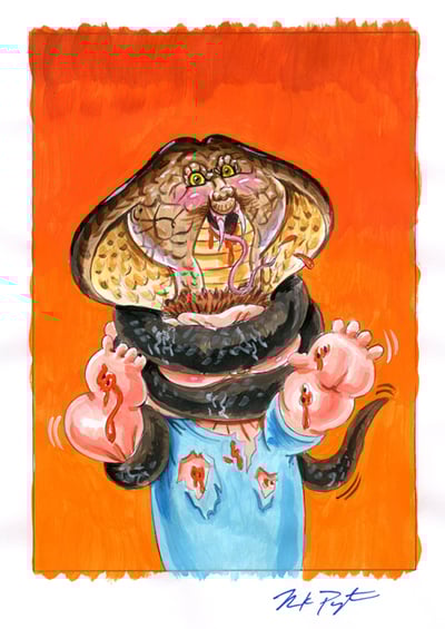 NOAH Constrictor / COBY Cobra v2.0 Color Rough- CUSTOM Garbage Pail Kids