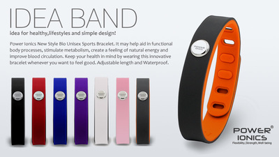 Power Ionics 3000ions Sports Waterproof Titanium Bracelet Band