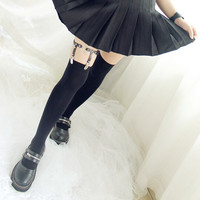 Japanese harajuku lolita rivet leg garters - Thumbnail 3
