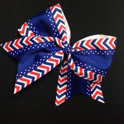 Royal Blue and Red- Chevron and Dots