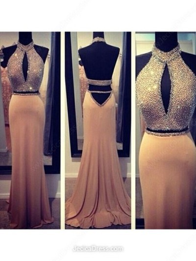 2016 party Dress, Charming Prom Dress, Backless Prom Dress, Long Prom Dress, 2 Piece Prom Dress, Evening Dress, BD802