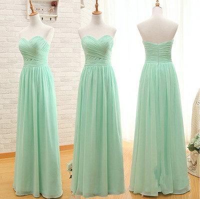 A-line Bridesmaid dress,Sweetheart Bridesmaid dress,Neck Mint Chiffon Bridesmaid Dresses,Cheap Bridesmaid Dresses