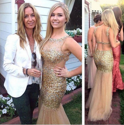 Beaded Prom Dress,sexy prom dress,backless prom dress,long evening dress,cheap prom dress
