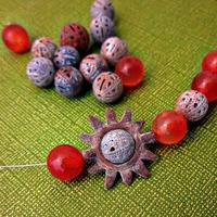 Filigree Spacer Beads with Aged Finish, 15 pcs - Thumbnail 4