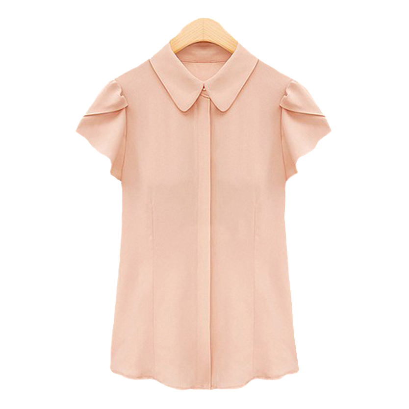 Chiffon Button-Up Blouse