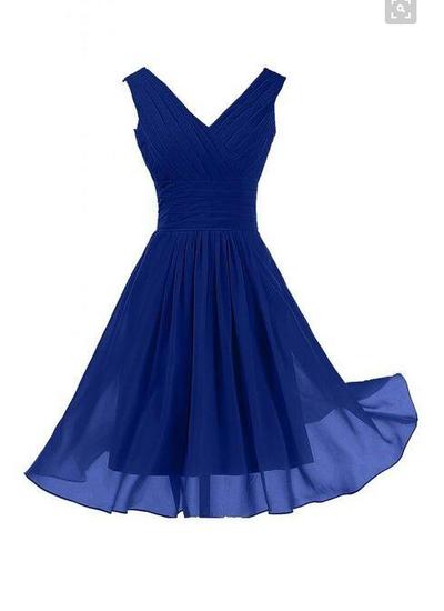 Elegant bridemsiad dress,cute prom dress,mini bridemsaid dress,Royal Blue Bridesmaid Dress For Summer Beach Wedding