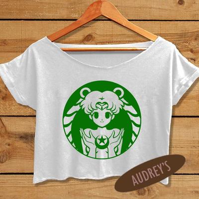 Sailor moon shirt women crop top anime japanese movie tee - Thumbnail 1