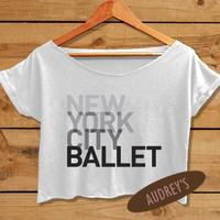 New York City Ballet Shirt Women Crop Tee Ballet Dance - Thumbnail 1