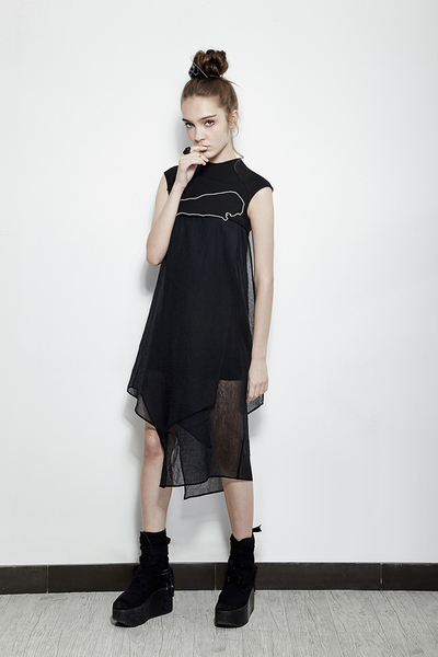 PUNK RAVE RETRO STYLE SLEEVELESS DRESS SHIRT PQ-152