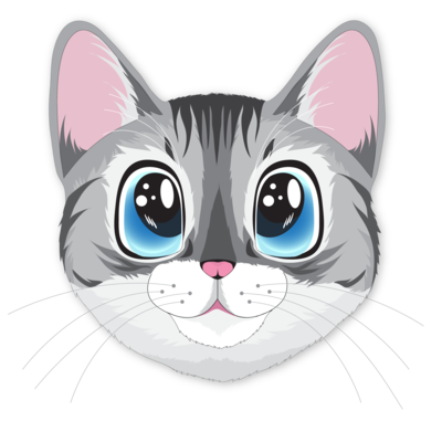 Manga Style Cat Headshot