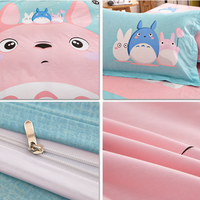 Harajuku cute cat linen quilt family of four - Thumbnail 1