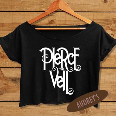 Crop tee band shirt american rock cropped shirt pierce the veil - Thumbnail 2