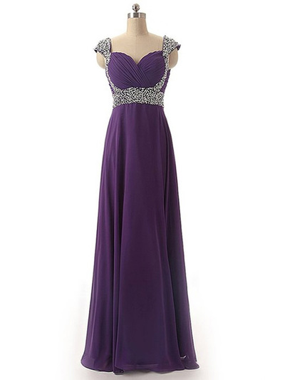 regency prom dresses,Regency A-line Scoop Floor-length Chiffon Evening Dress Prom Dresses 9810