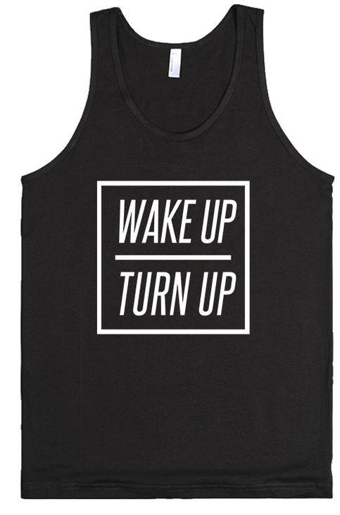 Wake Up - Black & White/Gold - Tank
