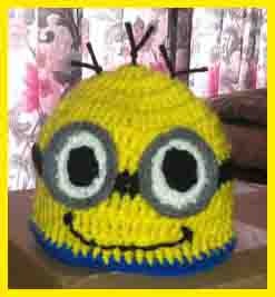 Crocheted smile hat