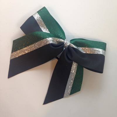 Black, Glitter Dark Green, and Silver