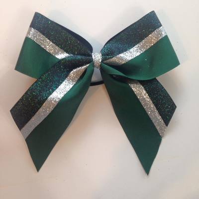 Dark Green, Black Glitter, and Silver