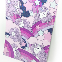 8.5 by 11 Sparkly unicorn clouds Print - Thumbnail 1