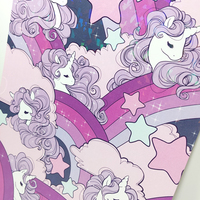 8.5 by 11 Sparkly unicorn clouds Print - Thumbnail 3