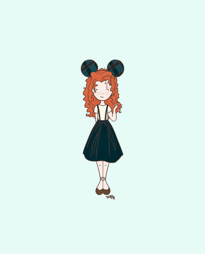 Disneybound Merida Fan (Color Options)