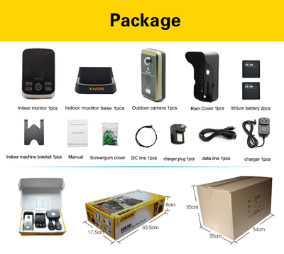 WIRELESS INTERCOM CAMERA DOOR PHONE ENTRY SYSTEM