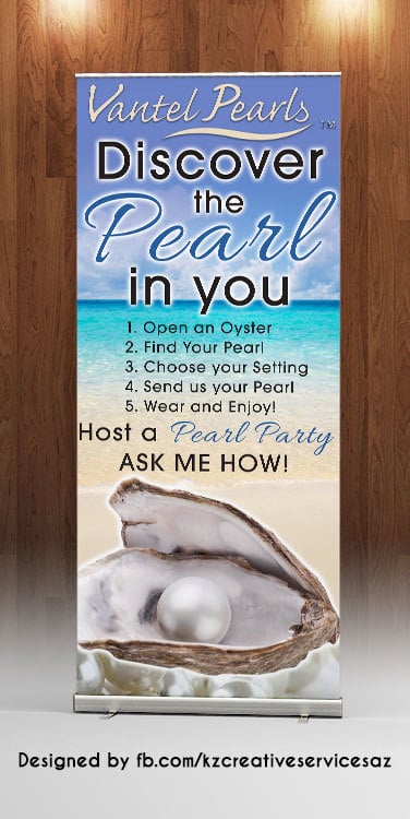 VANTEL PEARLS RETRACTABLE BANNER