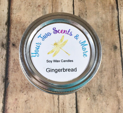 Soy Wax Candle, Vegan Candle, Natural Candle, Eco Friendly Candle, Gingerbread Candle, Scented Soy Candle, Christmas Candle, 4 Oz Jar Candle