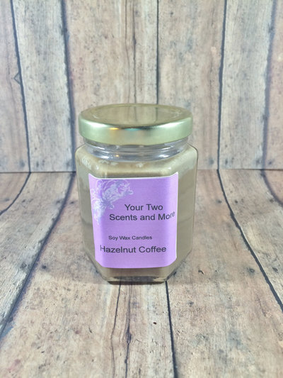 Hazelnut Coffee Vegan Candles, Soy Wax Candle, Natural Soy Candle, Eco Friendly Candle, Scented Soy Candle, Handmade Candle, 6 Oz Jar Candle