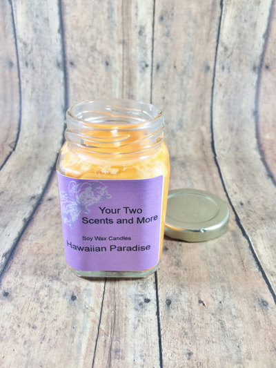 Eco Friendly Candle, Soy Wax Candle, Natural Soy Candles, Hawaiian Paradise Scented Soy Candles, Summer Candle, 4 Oz Jar Candles