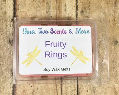 Soy Wax Melts, Soy Wax Tarts, Wax Cubes, Candle Melts, Wax Warmer, Fruity Rings Scented Wax Melts, Natural Soy Candles, 3.5 Oz Wax Melts