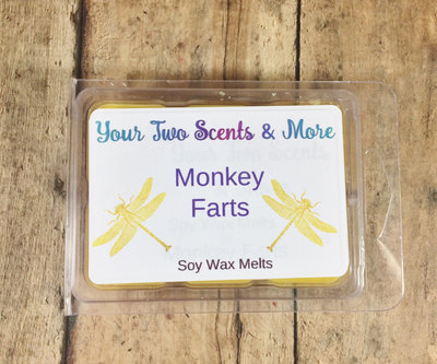 Monkey Farts Wax Cubes, Soy Wax Melts, Scented Wax Melts, Wax Tarts, Soy Melts, Wax Warmer, Candle Melts, Natural Candle, 3.5 Oz Melts