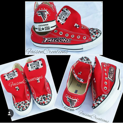 Adult Low-Top Custom Falcons Converse (Size 4-9)