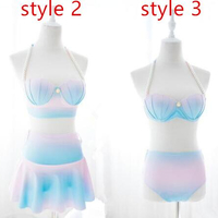 Gradient Mermaid Shells Swimsuit Bikini - Thumbnail 3