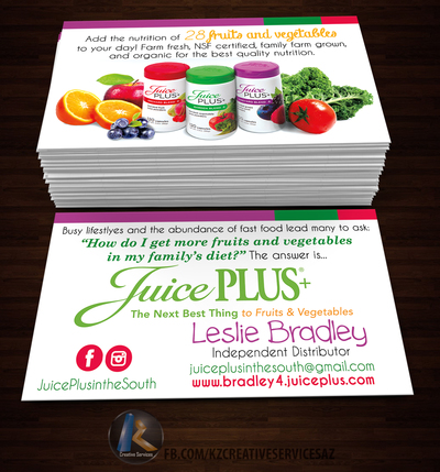 JUICY PLUS Business Cards style 1