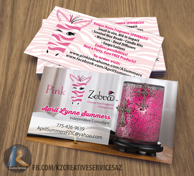 PINK ZEBRA business Cards style 2