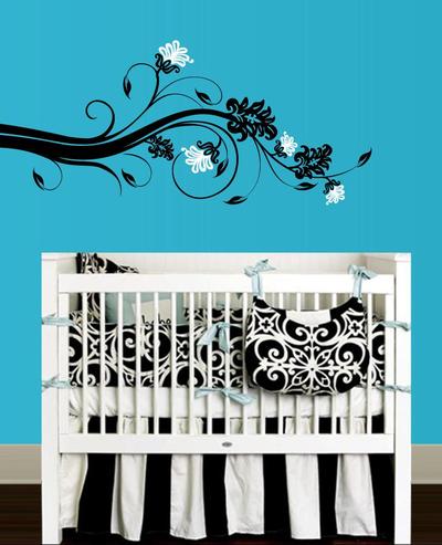 Bella Branch Wall Decal - Branch With Flowers