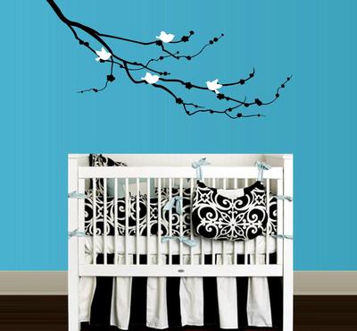 Cherry Blossom with Birds- Wall Decals