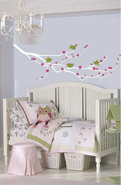 Cherry Blossom with Birds 3 color- Wall Decals